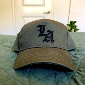 Olive Green never worn “LA” (old English) SnapBack hat